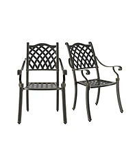 Mondawe Outdoor Cast Aluminum Dining Armchair