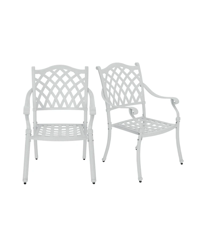 Mondawe Outdoor Cast Aluminum Dining Armchair