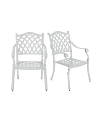 Mondawe Outdoor Cast Aluminum Dining Armchair