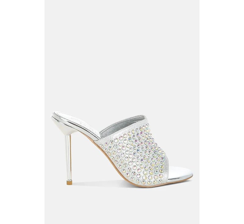 Farasha Ab Rhinestone Slip-On Stiletto Heels