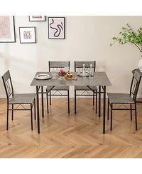 5-Piece Dining Table Set for 4 with Kitchen and Chairs
