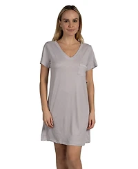 Tahari Women's 2-Pack V-Neck Short Sleeve Nightshirts