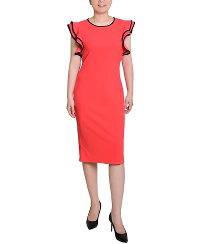 Ny Collection Women's Ruffle Sleeve Dress