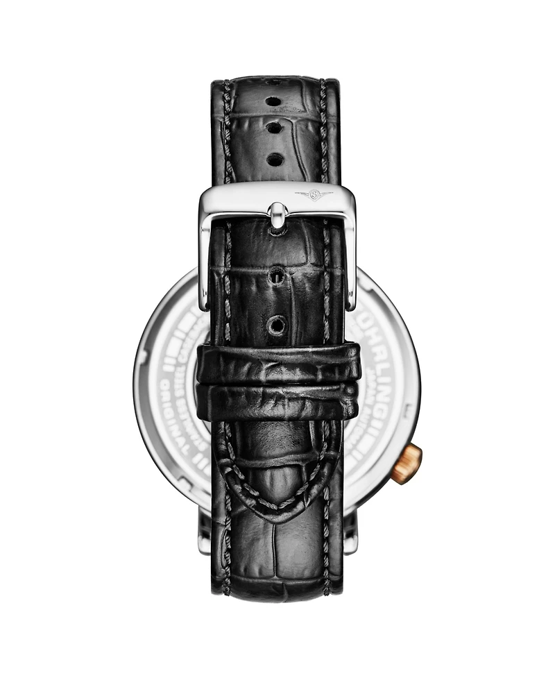 Stuhrling Mens 1021 Quasar Skeleton Automatic 42mm Watch