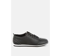 Odaya Studded Real Soft Leather Sneakers Women