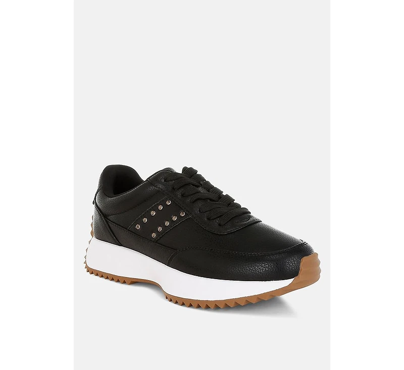 Athion Studded Real Leather Sneakers Women