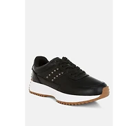 Athion Studded Real Leather Sneakers Women