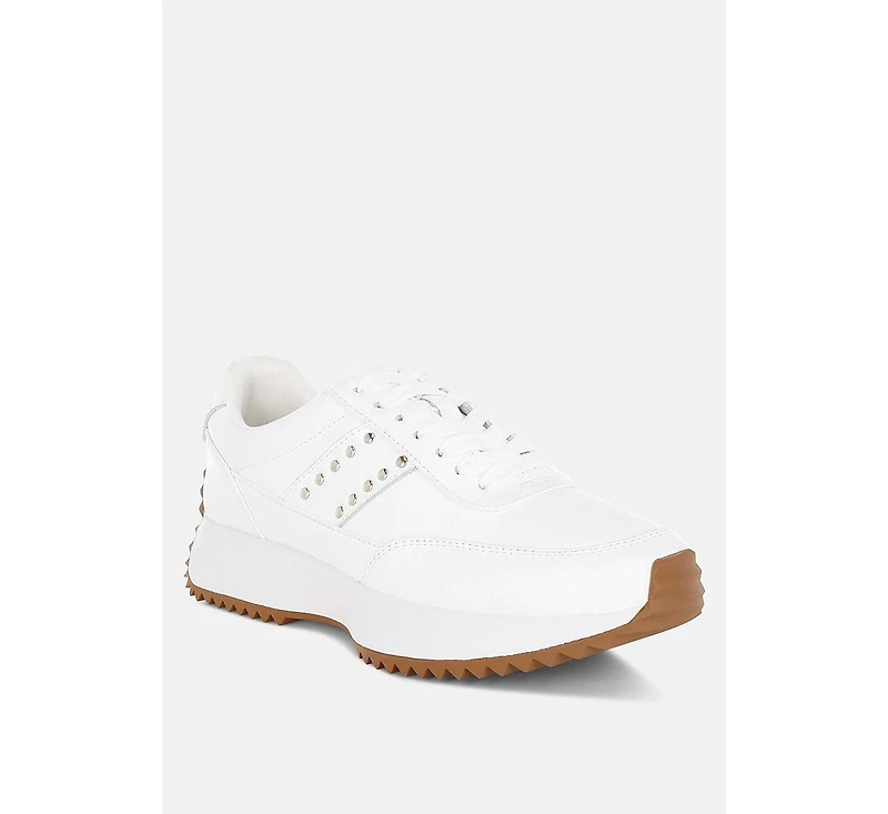Athion Studded Real Leather Sneakers Women