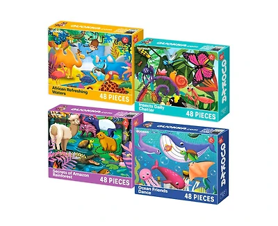 Quokka Puzzles for Toddlers 3-5 – 3 x 36 Pieces Floor Puzzles for Kids Ages 2-4