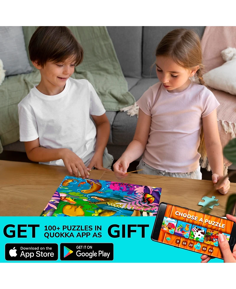 Quokka Puzzles for Toddlers 3-5 – 3 x 36 Pieces Floor Kids Ages 2-4