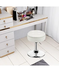 Adjustable 360° Swivel Storage Vanity Stool with Removable Tray