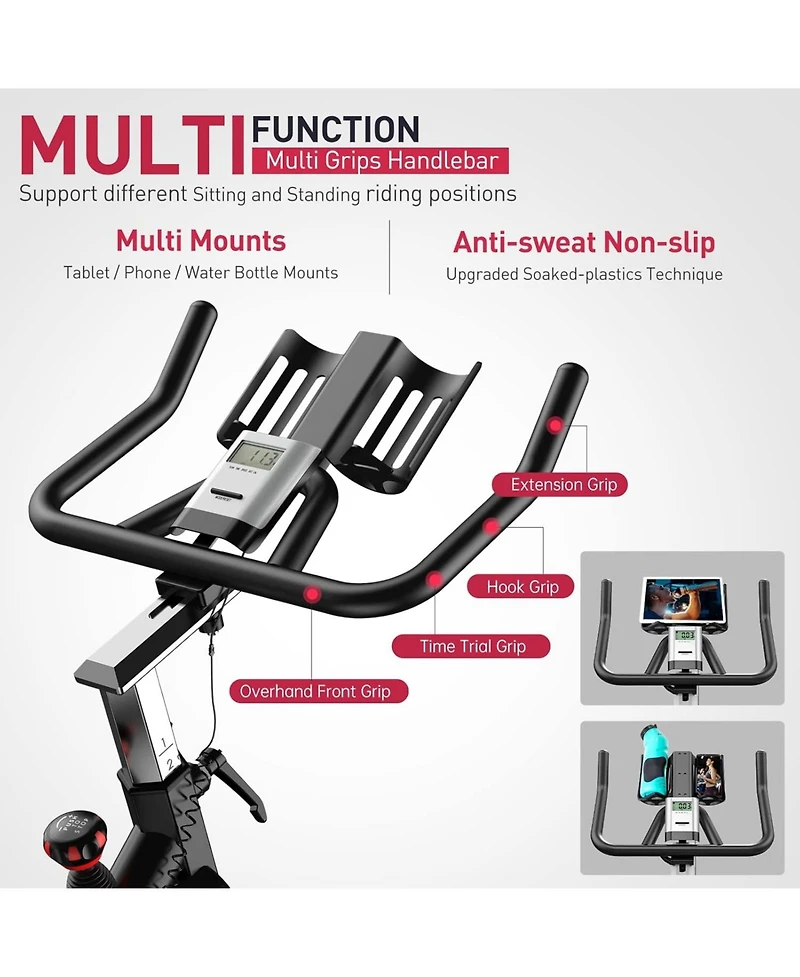 Joroto X2/X2PRO Bluetooth Exercise Bike with 100 Levels Magnetic Resistance, Adjustable Seat & Handlebar, 12.6" Tablet Holder, 280lbs Weight Capacity
