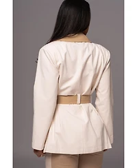Jluxlabel Women's Color Block Summit Belted Jacket