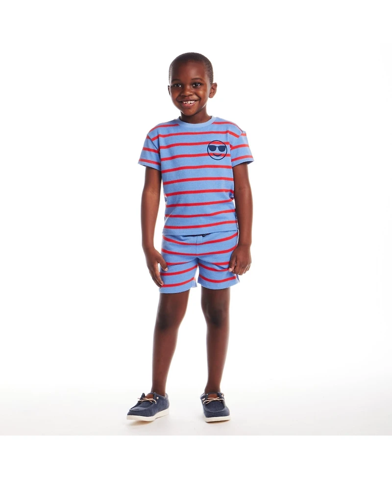 Andy & Evan Toddler Boys Toddler/Child Textured Terry Smiley Patch Set