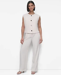 Dkny Petite Aero Crepe Vest