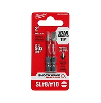Milwaukee 48-32-4920 Shockwave 2" Slotted #8/#10 Impact Bit Set