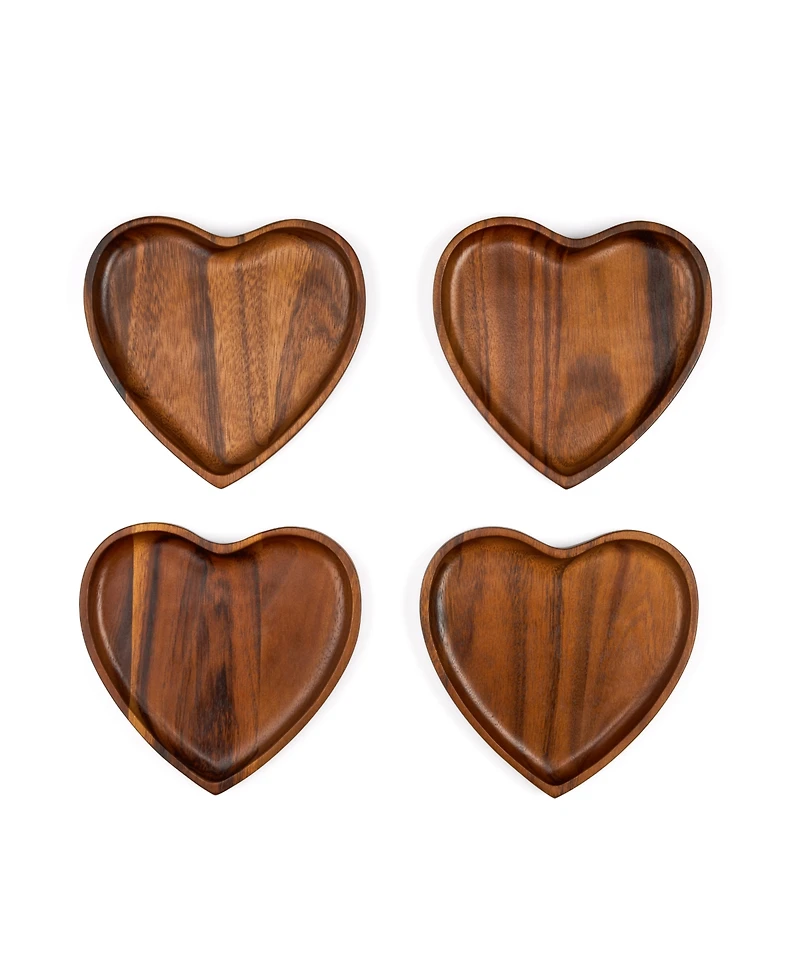 Nambe Eat Your Heart Out Appetizer Plates 4-Pc. Set