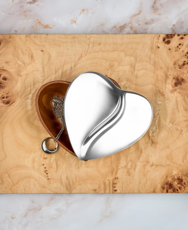 Nambe Eat Your Heart Out Trinket Box with Lid