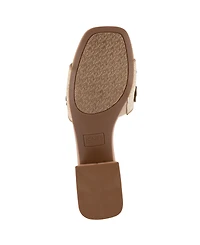 Jones New York Women's Unfloret Flower Block Heel Dress Sandals