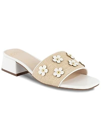 Jones New York Women's Unfloret Flower Block Heel Dress Sandals