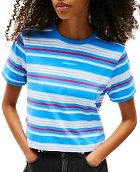 Tommy Jeans Women's Regular Fit Script Stripe Logo Tee
