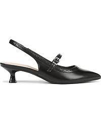 LifeStride Women's Marilyn Pointed Toe Kitten Heel Slingback Pumps
