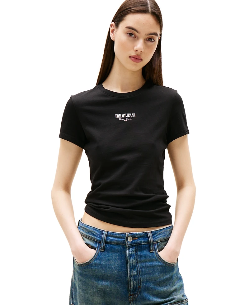 Tommy Jeans Women's Slim-Fit Essential Logo Graphic T-Shirt
