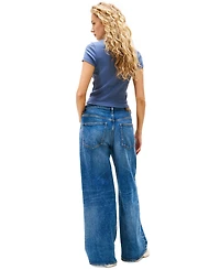 Tommy Jeans Women's Slim-Fit Cropped Ribbed T-Shirt