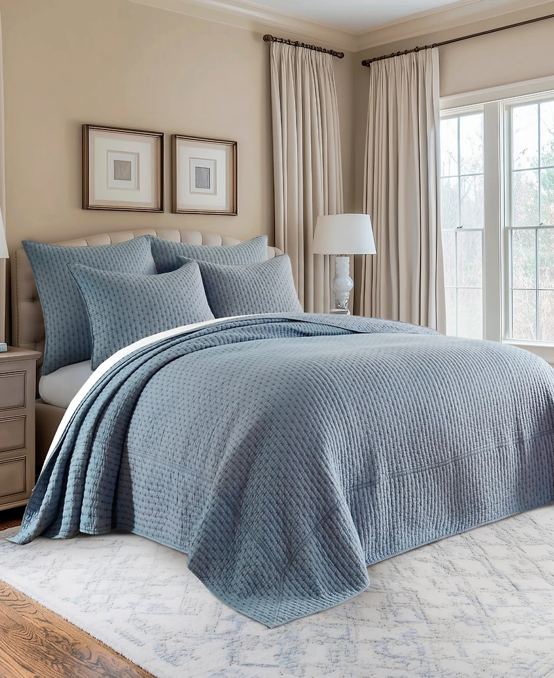 Levtex Cross Stitch Stitching 3-Pc. Bedspread Sets, King/California King