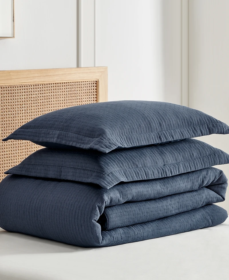 Levtex Reede Textured 3-Pc. Duvet Cover Set, Full/Queen