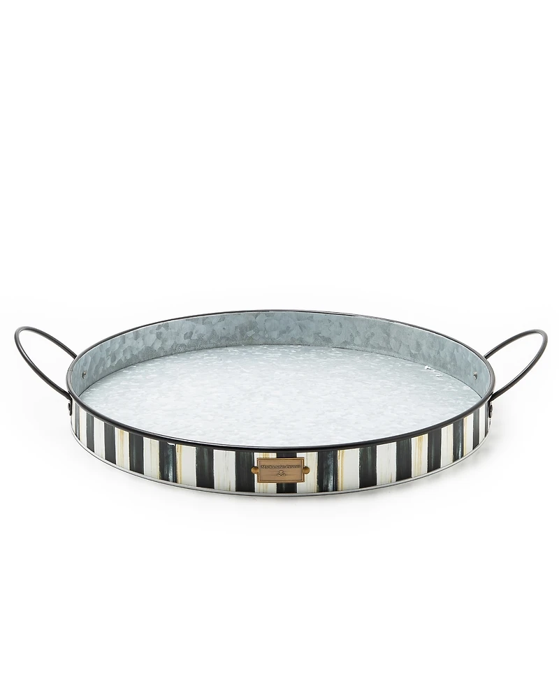 Mackenzie-Childs Spectator Galvanized Serving Trays, Set of 2
