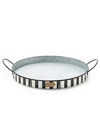 Mackenzie-Childs Spectator Galvanized Serving Trays, Set of 2