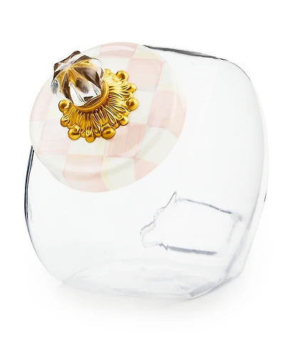 Mackenzie-Childs Sweets Jar with Rosy Check Enamel Lid