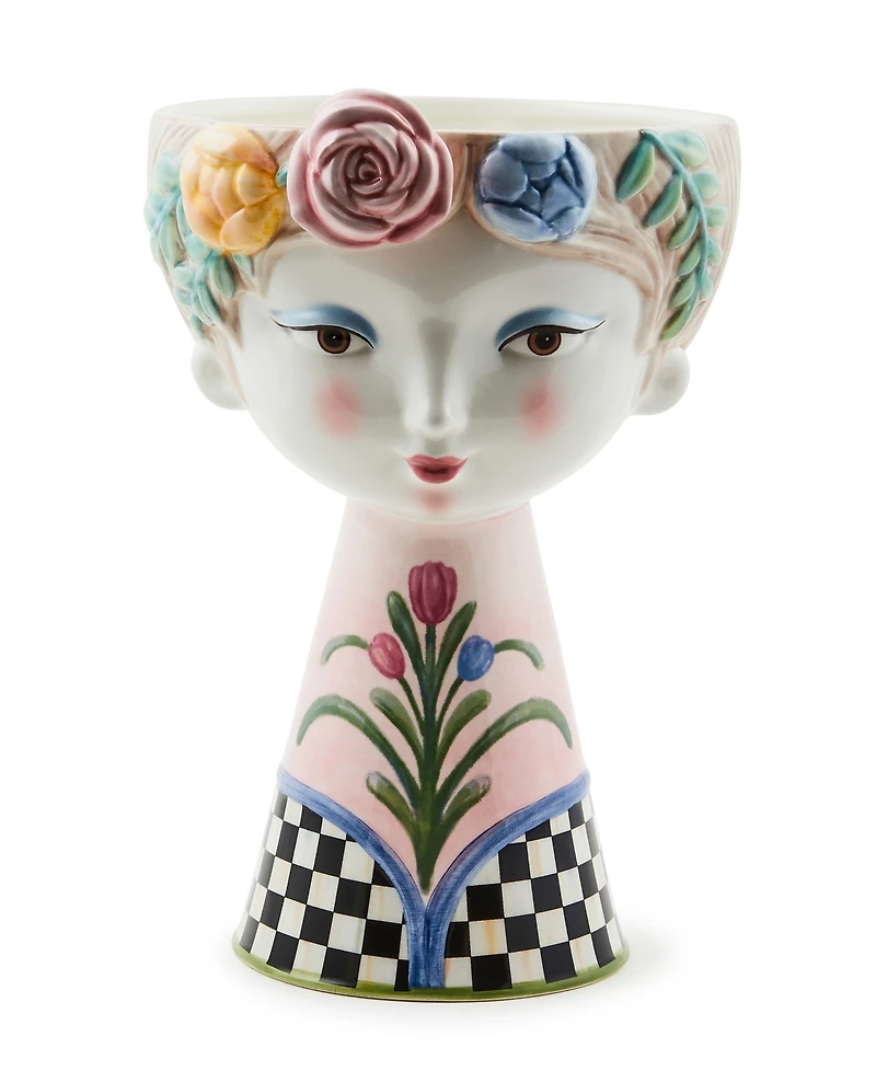 Mackenzie-Childs Rosy Meadow Tall Lady Vase