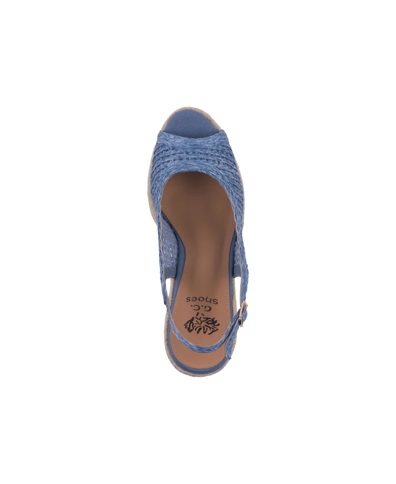 Gc Shoes Women's Amira Woven Espadrille Wedge Sandals