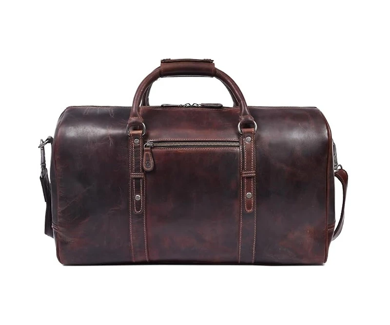 20 Inch Velour Leather Duffle Bag
