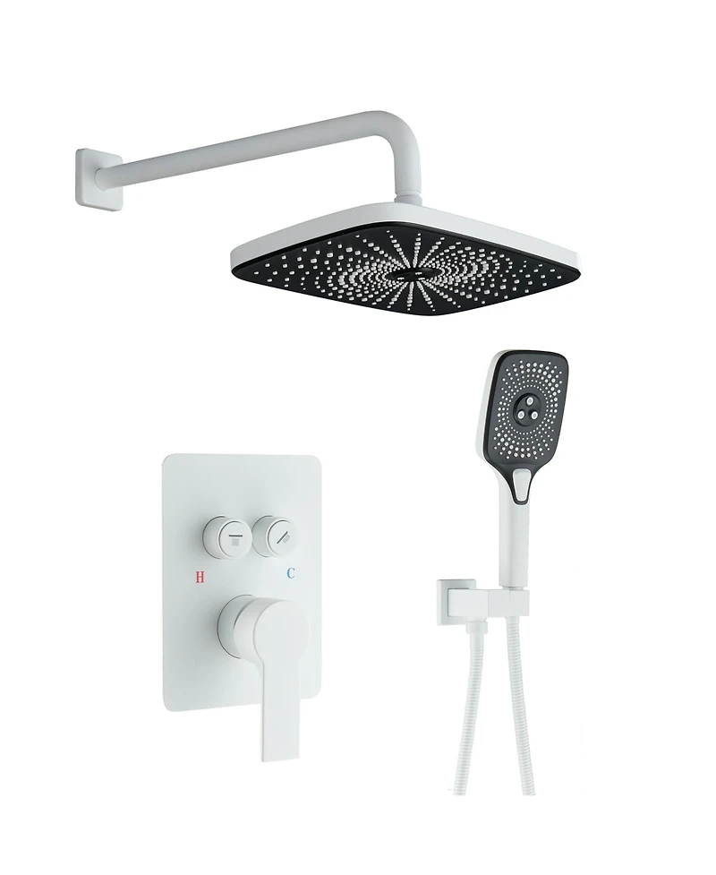 Casainc Pressure-balanced Valve Included All-In-One Kit with Rough In-Valve Thermostatic Shower System