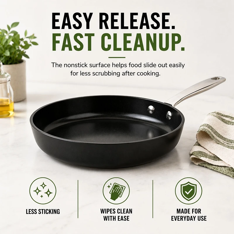 Alva Maestro 3pc Premium Ceramic Nonstick Frying Pan Set (8", 9.5", 11" Pans)