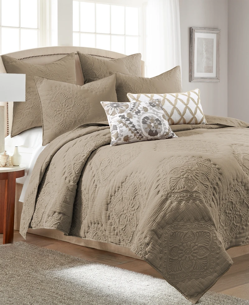 Levtex Muslin Stitch 2-Pc. Sham Set, European