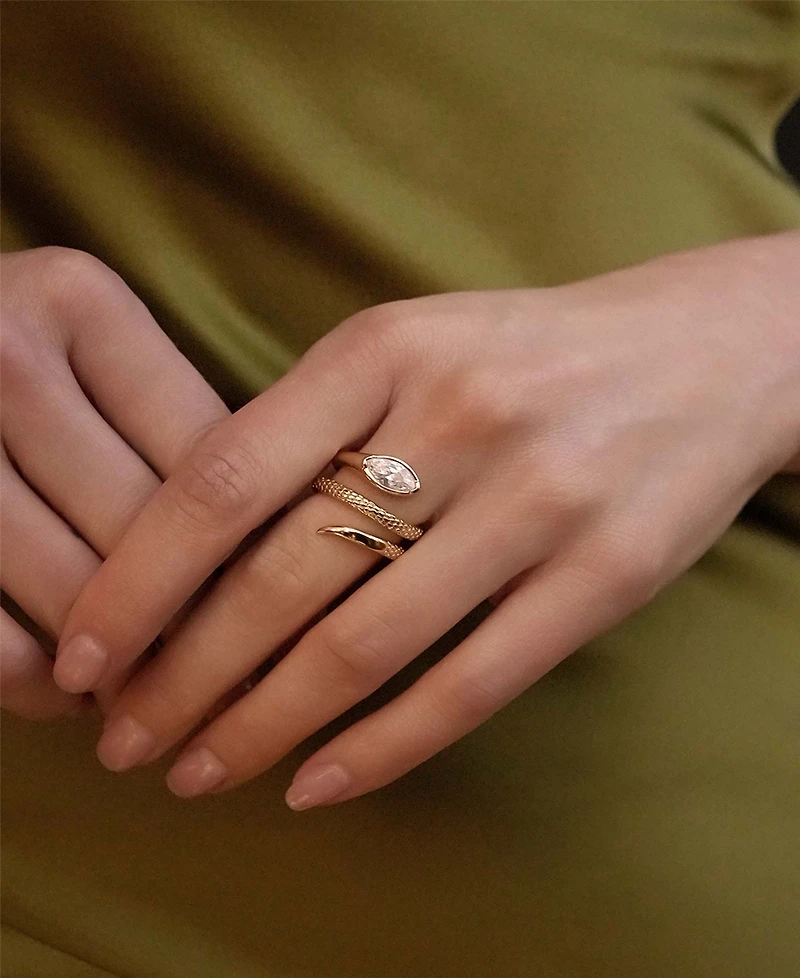Ettika Marquise Crystal Coiled Ring