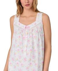 Eileen West Women's Cotton Sleeveless Floral Nightgown