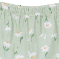 Gerber Toddler Girls 3-Piece T-Shirt, Shorts & Pants Pajama Set, Garderning, 5T
