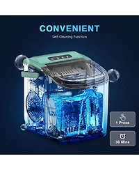 Cowsar 26.5lbs Ice Maker Portable Countertop, 9 Bullet Cubes 6 Mins, Self-Cleaning