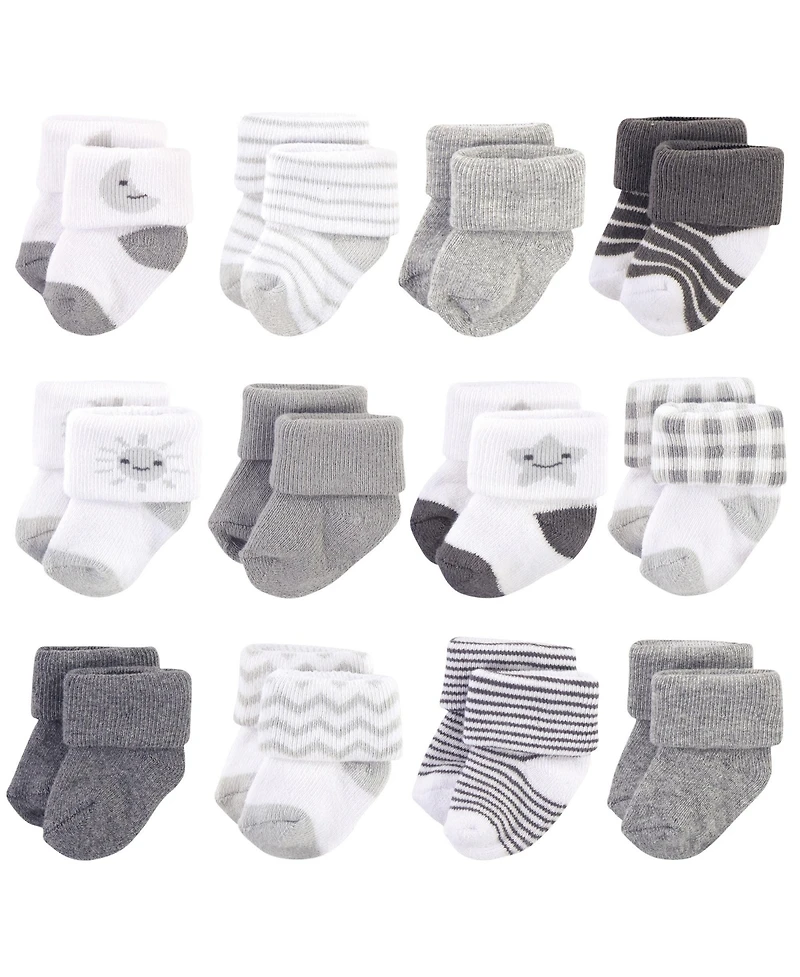 Hudson Baby Baby Boys Hudson Unisex 24-Pair Plush Terry Knit Socks