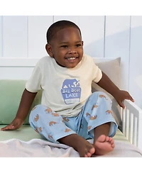 Gerber Toddler Boys 3-Piece T-Shirt, Shorts & Pants Pajama Set, Rock Roll, 5T
