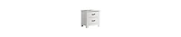 Nightstand with 2 Drawers and Black Handles for Bedroom Storage