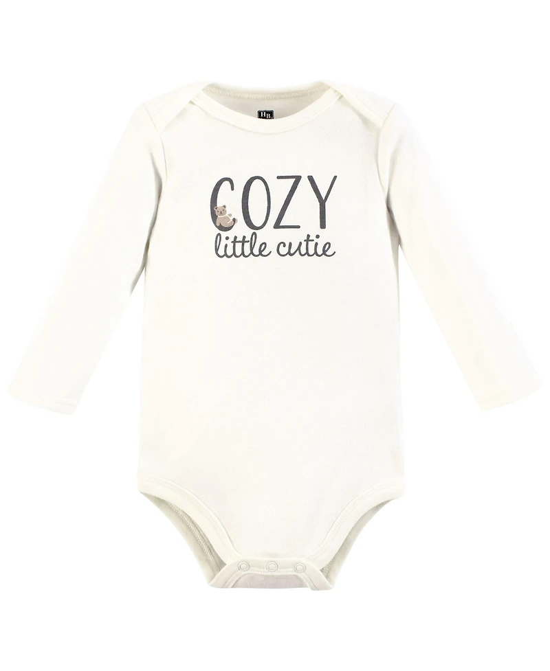 Hudson Baby Boys Unisex Everyday Long-Sleeve Cotton All-in-Ones