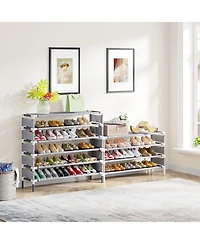 Tribesigns 10 Tiers Enterway Shoe Rack, Large Capacity Home Shoe Rack, Tall Metal Shoe Storage Organizer for 50 Pairs, Space Saving Shoe Organization