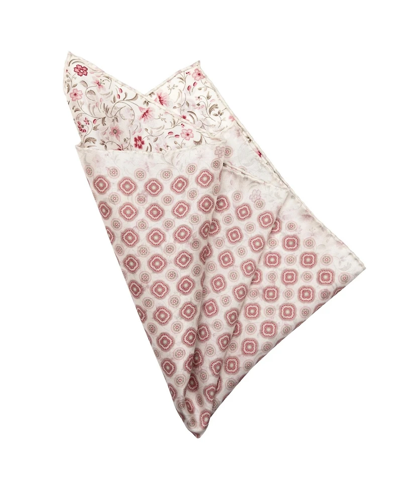Elizabetta Men's Italo - Double Sided Silk Pocket Square for Men