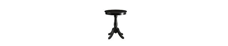 Traditional Round Side Table with Turned Pedestal Base – Sturdy Wood Construction
